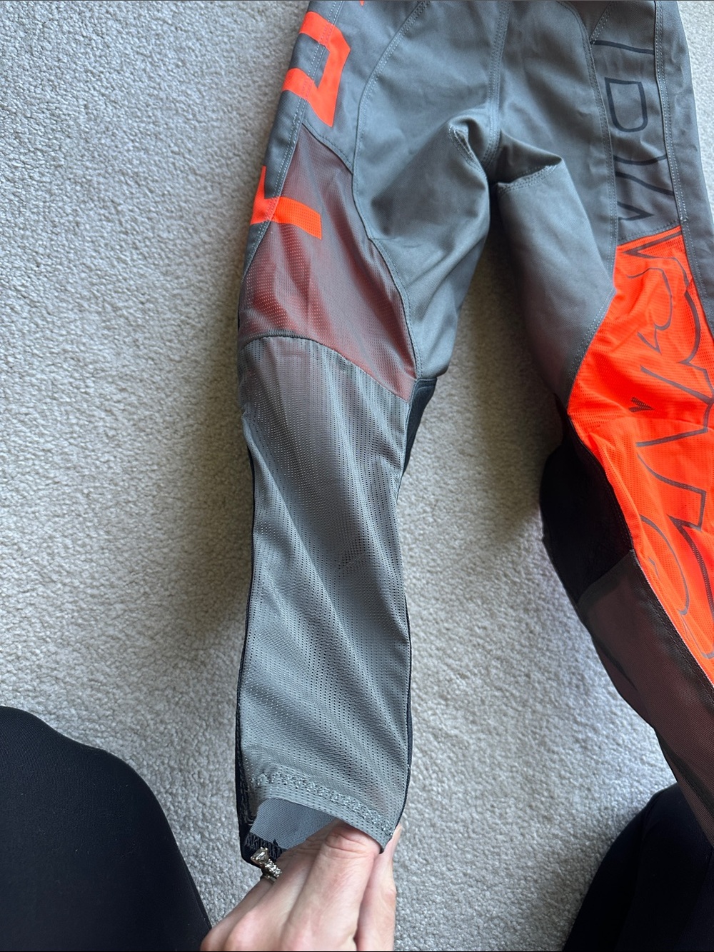 Fox 180 Kids Gray and Orange Motocross Pants - 24Y - Picture 12 of 16